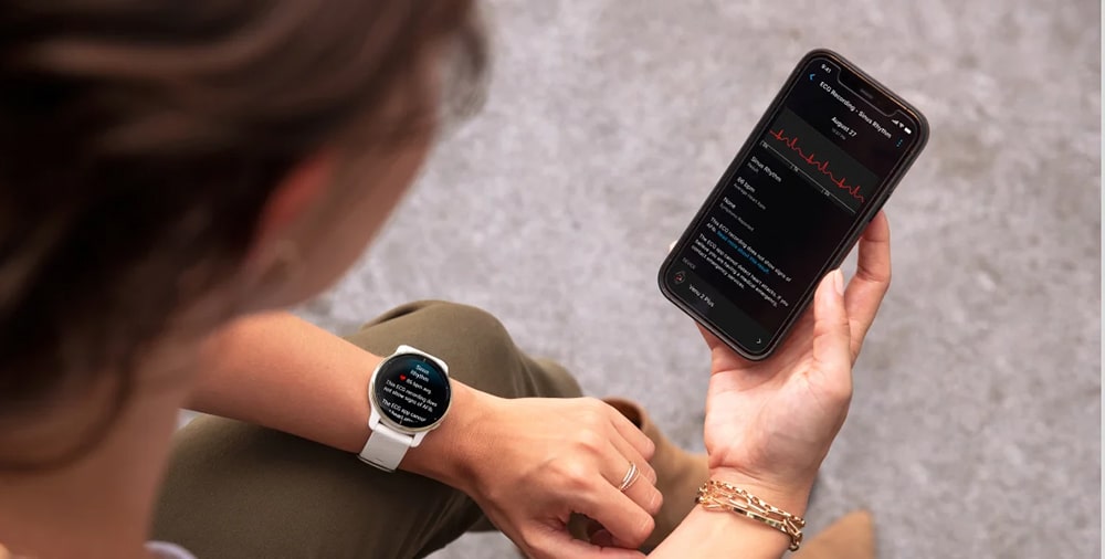 ekg na hodinkach garmin